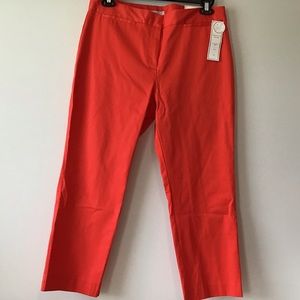 Charter Club Pants 12 Hot Orange NWT Crop Stretch